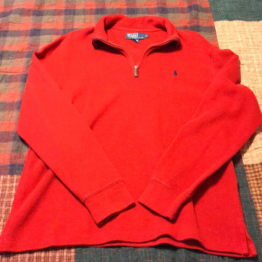 Polo half zip sweater